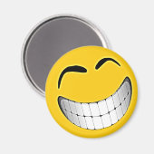 Aimant Grand visage gris jaune (Recto/Verso)