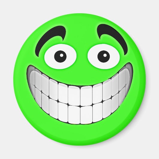 Aimant Grand visage vert (Devant)
