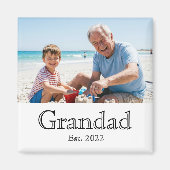 Aimant Grandad Established Photo Black Bold Minimal (Devant)