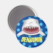 Aimant Grande bande dessinée de la bouche de requin blanc (Recto/Verso)