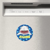 Aimant Grande bande dessinée de la bouche de requin blanc (In Situ (Lave-vaisselle))