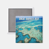 Aimant Grande barrière de corail Australie Voyage (Recto/Verso)