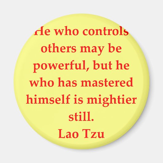 Aimant grande citation Lao Tzu (Devant)