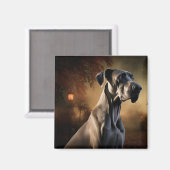 Aimant Grande Dane Halloween effrayante (Recto/Verso)