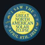 Aimant Grande Éclipse solaire nord-américaine 8 avril 202<br><div class="desc">Le 8 avril 2024, une éclipse solaire totale sera visible dans une grande partie des États-Unis, du Mexique et du Canada. Si vous avez l'intention de célébrer cet événement passionnant avec une fête d'observation amusante, ces aimants frigidaires souvenirs sont parfaits pour vous. Le texte dit : "J'ai vu la Grande...</div>