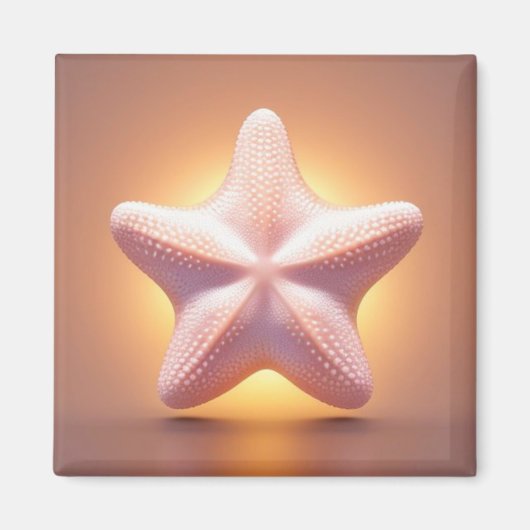 Aimant Grande étoile de mer rose (Devant)