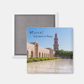 Aimant Grande Mosquée du Sultan Qaboos à Mascate, Oman (Recto/Verso)