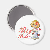 Aimant Grande soeur et fleurs (Recto/Verso)