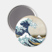Aimant Grande vague de haute qualité au large de Kanagawa (Recto/Verso)