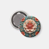 Aimant Grandes fleurs de corail (Recto/Verso)