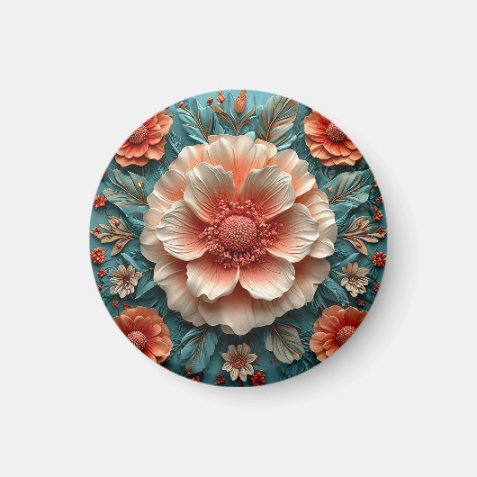 Aimant Grandes fleurs de corail (Devant)