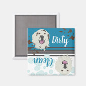 Aimant Grandes Pyrénées Lave-vaisselle sale/propre (Recto/Verso)