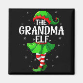 Aimant Grandma Elf Christmas Girls Women Elf Squad Xmas F (Devant)