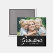 Aimant Grandma Established Script Photo (Recto/Verso)
