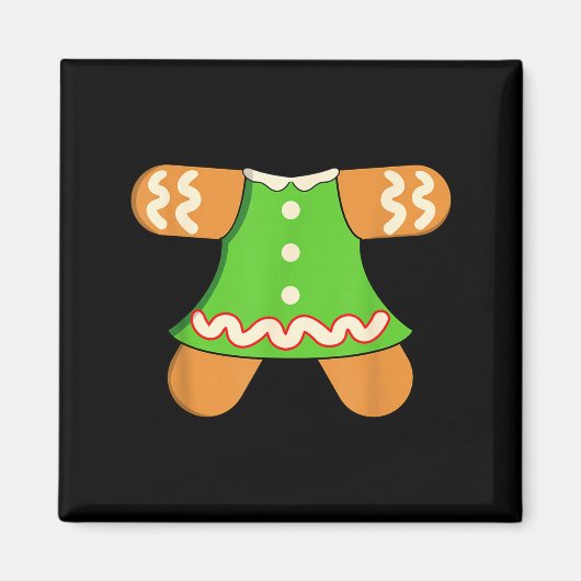 Aimant Grandma Gingerbread Man Costume Matching Christmas (Devant)