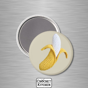 Aimant Grandma minimaliste Jaune Fruit Crochet Banane