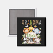 Aimant Grandma Of The Wild One 1st Birthday Boy Jungle Sa (Recto/Verso)