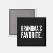 Aimant Grandma's Favorite Funny Grandparent Granhild Vint (Recto/Verso)