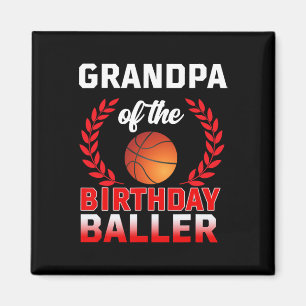 Aimant GRANDPA De Baller Basketball Anniversaire Thème Bd