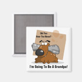 Aimant Grandpa News (personnalisable) (Recto/Verso)