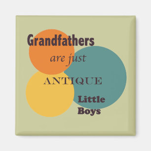 Aimant Grands-pères Orange Marron Juste Antiques Petits G