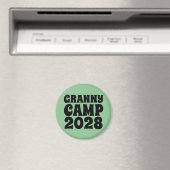 Aimant Granny Camp Retro Texte vert (In Situ (Lave-vaisselle))