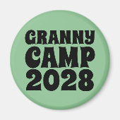 Aimant Granny Camp Retro Texte vert (Devant)