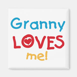 Aimant Granny Loves Me Tshirts et cadeaux