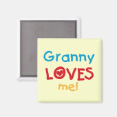 Aimant Granny Loves Me Tshirts et cadeaux (Recto/Verso)