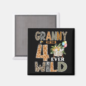 Aimant Granny Of The Four Ever Wild Safari 4th Birthday B (Recto/Verso)