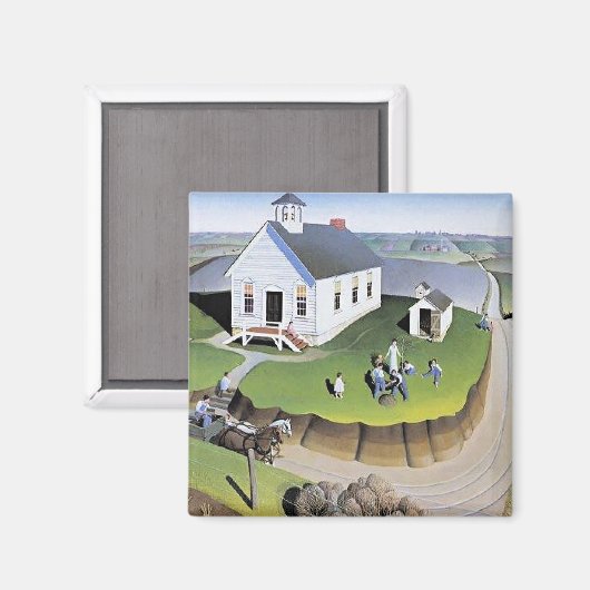 Aimant Grant Wood's Arbor Day artwork, (Recto/Verso)