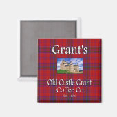 Aimant Grant's Old Castle Grant Coffee Co. (Recto/Verso)