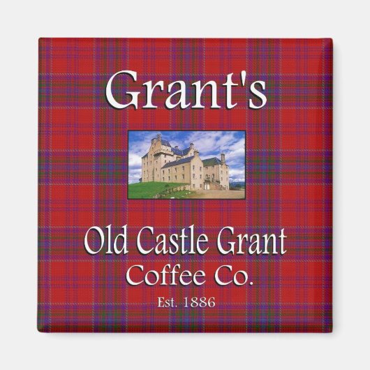 Aimant Grant's Old Castle Grant Coffee Co. (Devant)