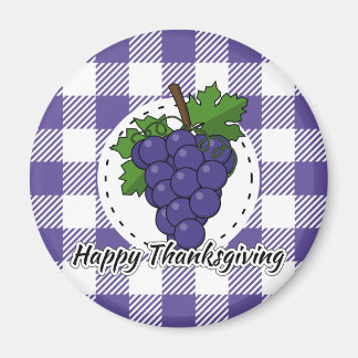 Aimant Grape on Violet Plaid