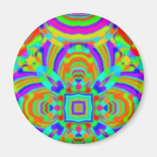 Aimant Graphique au néon 1 de motif de kaléidoscope