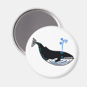 Aimant Graphique - BALEINE Bleue - Espèce en voie de disp (Recto/Verso)