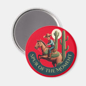 Aimant Graphique Cowboy sur un Coup de Tête (Recto/Verso)