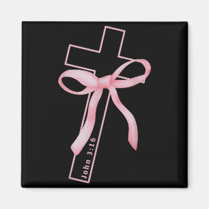 Aimant Graphique de croix à arc rose pour fille femme chr