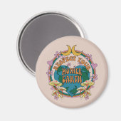 Aimant Graphique de la Terre mère rétro des années 70 (Recto/Verso)