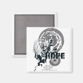 Aimant Graphique de lanterne bleue 4 (Recto/Verso)