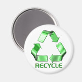 Aimant Graphique de recyclage 3d (Recto/Verso)