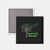 Aimant Graphique de soutien des rubans d'arbre de sensibi (Recto/Verso)
