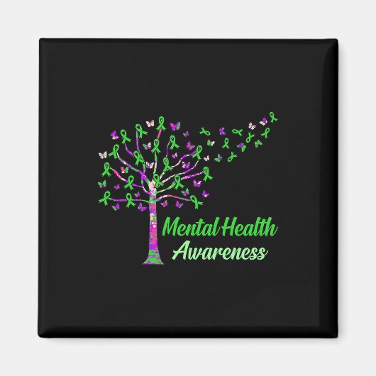 Aimant Graphique de soutien des rubans d'arbre de sensibi (Devant)