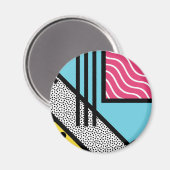 Aimant graphique de style pop art memphis Abstrait dans l (Recto/Verso)