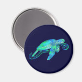 Aimant Graphique de tortue marine (Recto/Verso)