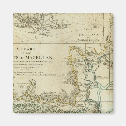 Aimant Graphique Des Détroits De Magellan (Devant)