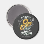 Aimant Graphique des tournesols et papillons (Recto/Verso)