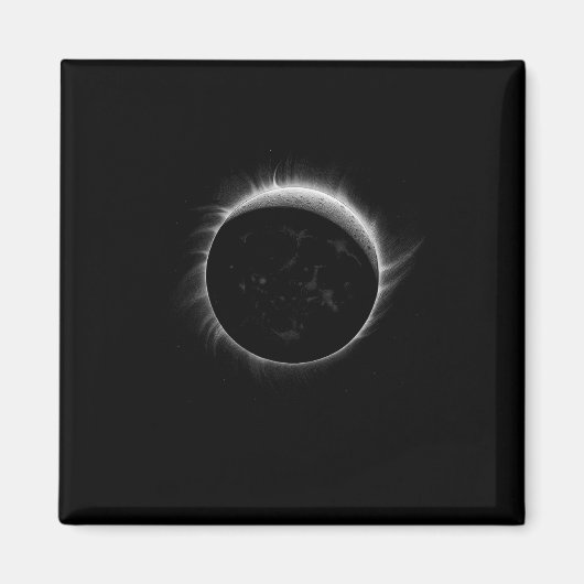 Aimant Graphique D'Événement Solaire Eclipse Moon Et Sun (Devant)