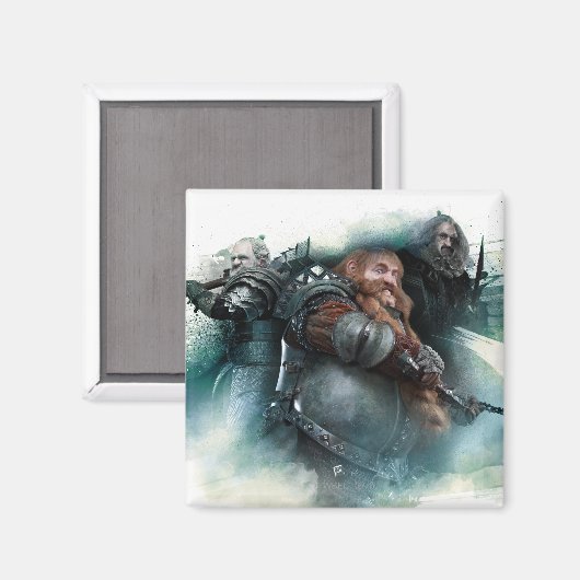 Aimant Graphique Dori, Bombur & Oin (Recto/Verso)