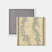Aimant Graphique du fleuve Mississippi inférieur (Recto/Verso)